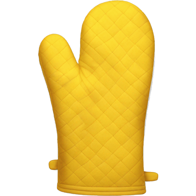 Realistic yellow oven mitt emoji