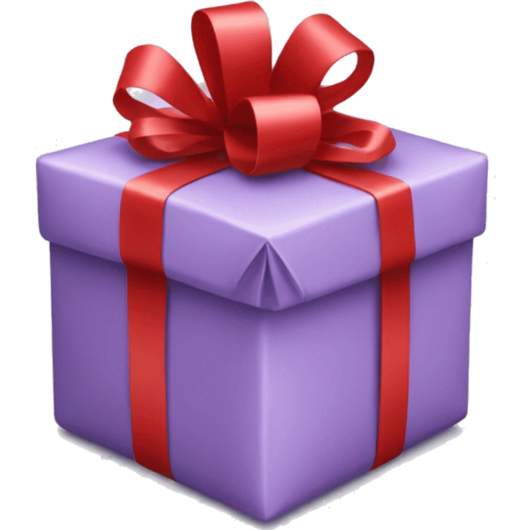 
lilac gift wrapped in red ribbon emoji