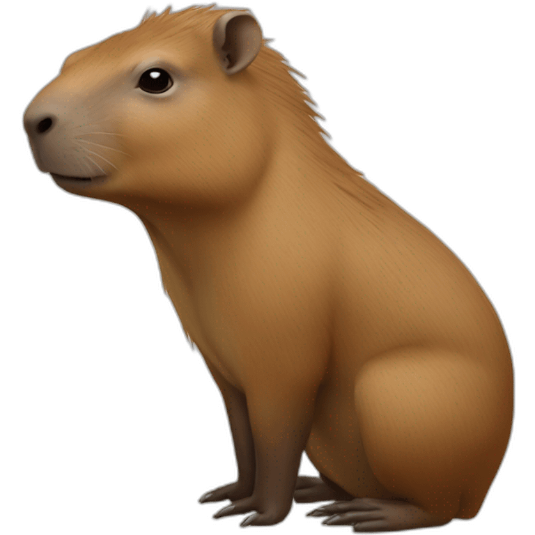 Capibara wicht balck emoji