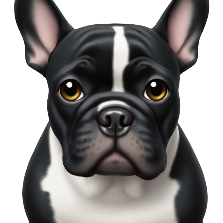 Black French bulldog  emoji