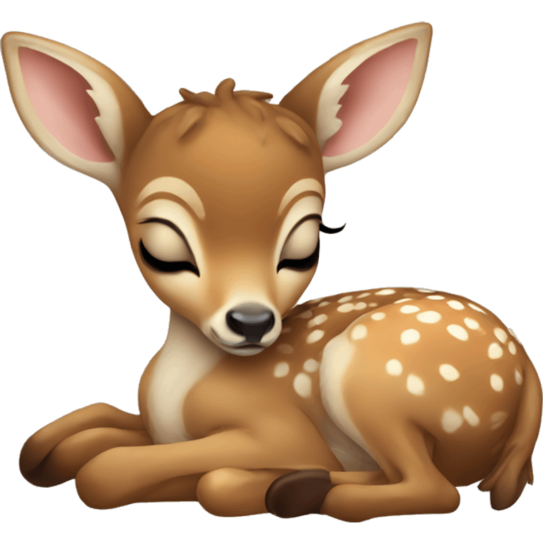 baby Deer sleeping emoji