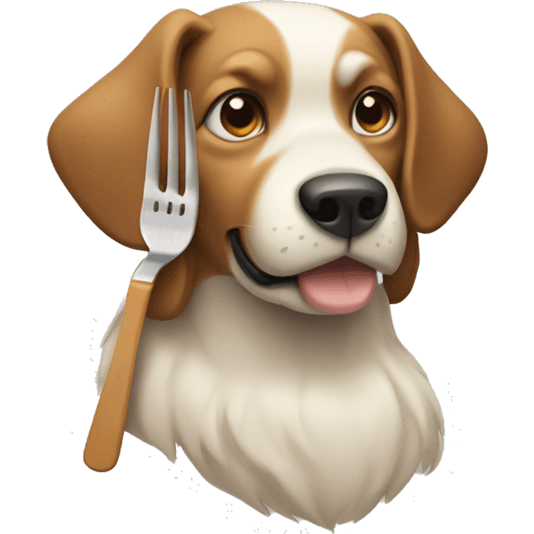 Dog with fork emoji