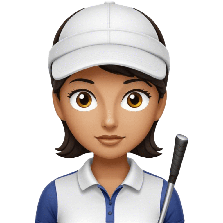 Female golf player with dark hair emoji