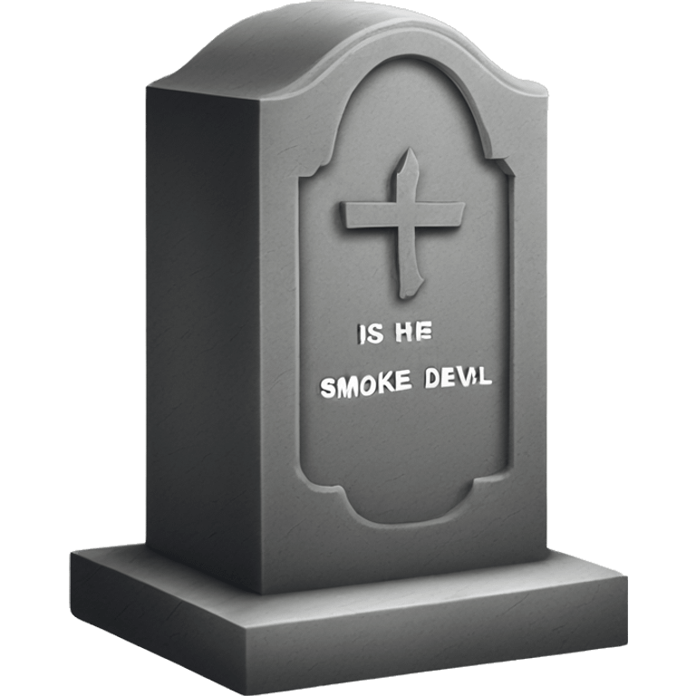 gravestone that says here lies SmokeDevil emoji