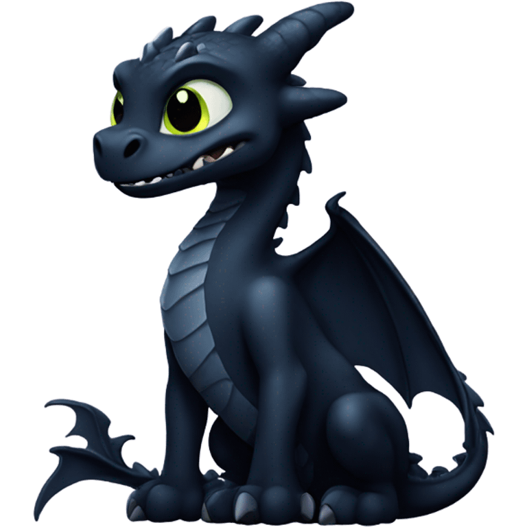 Night fury dragon emoji