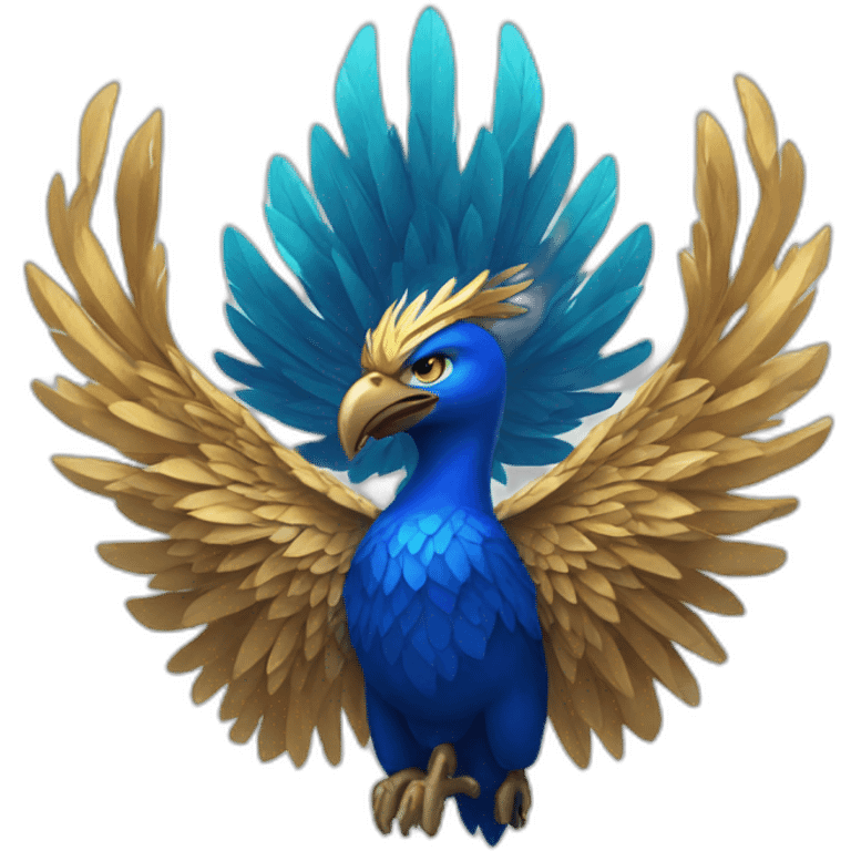 blue phoenix crown emoji