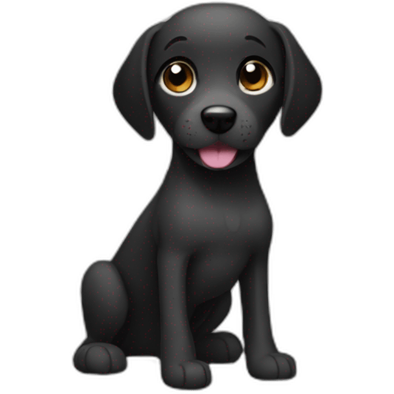 black slim female dog emoji