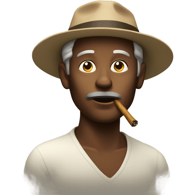 Man smoking herb emoji