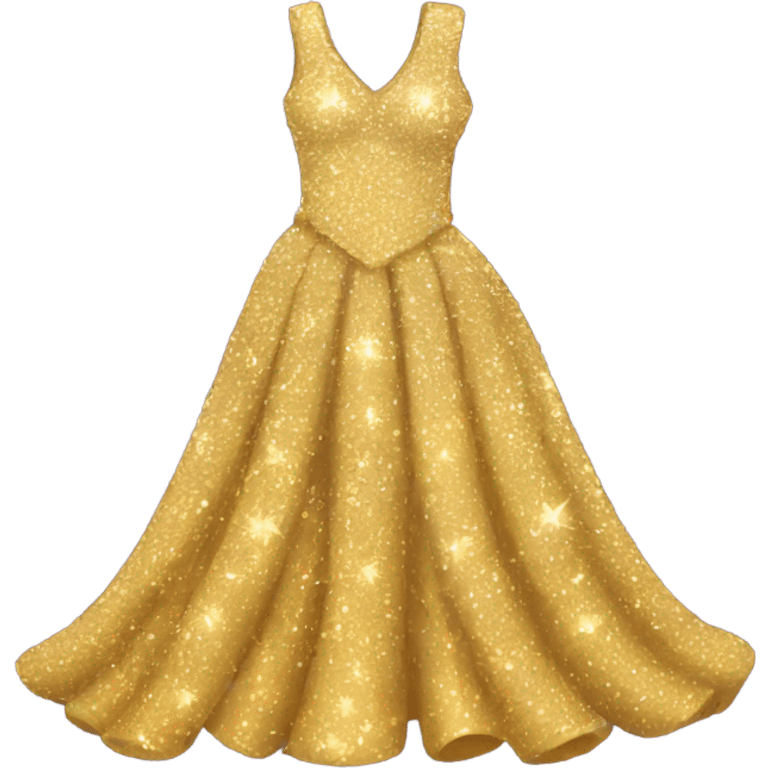 gold sparkly extravagant dress emoji