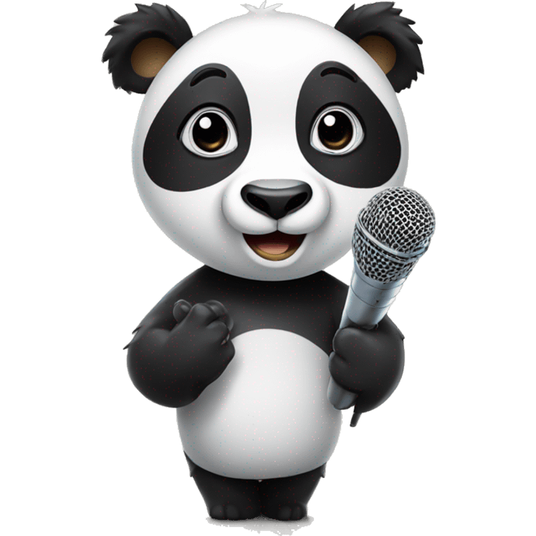 Panda with a microphone  emoji