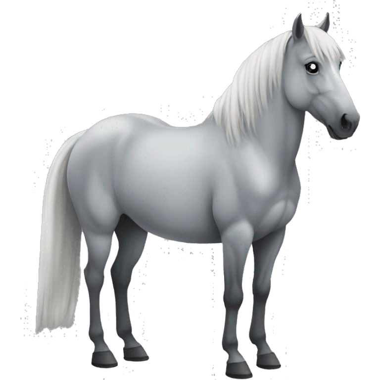 Grey Horse back view  emoji