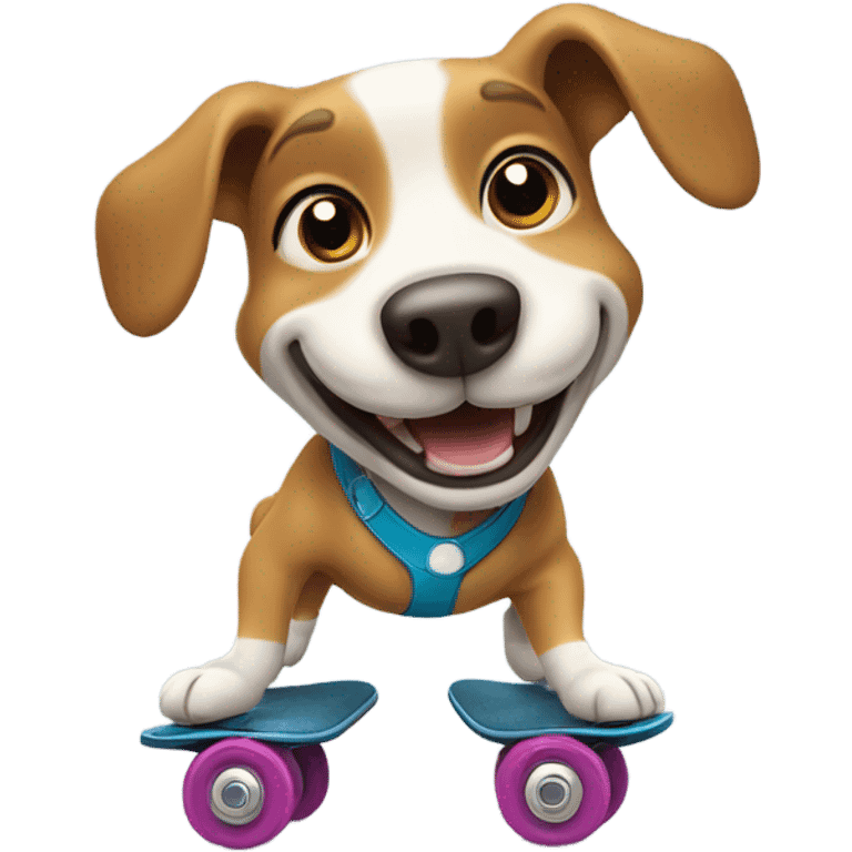 Dog with skates emoji