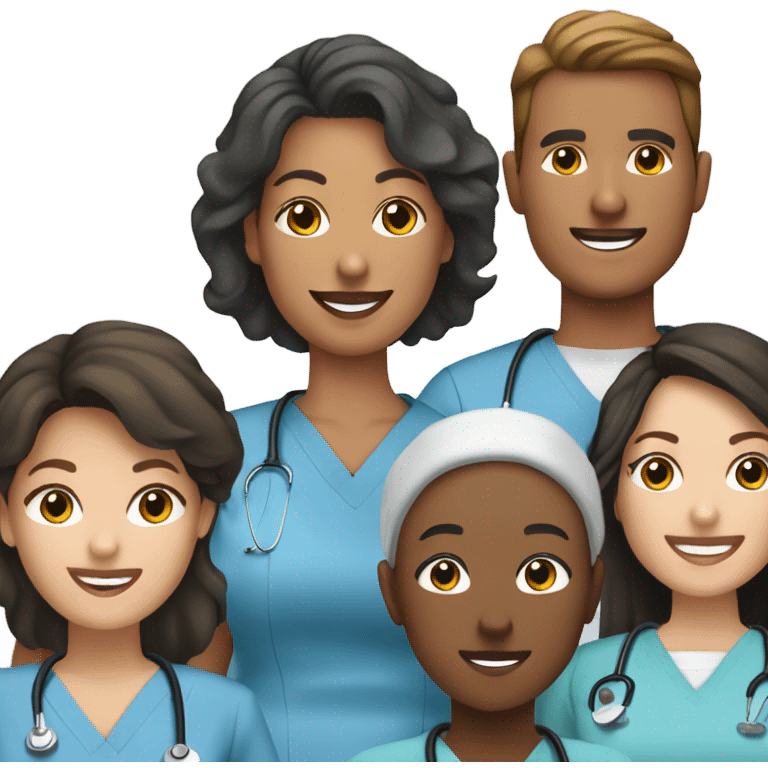 Many nurses all ages emoji