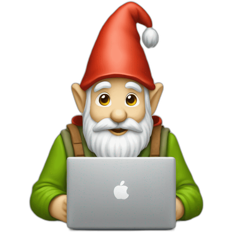 gnome typing on laptop emoji