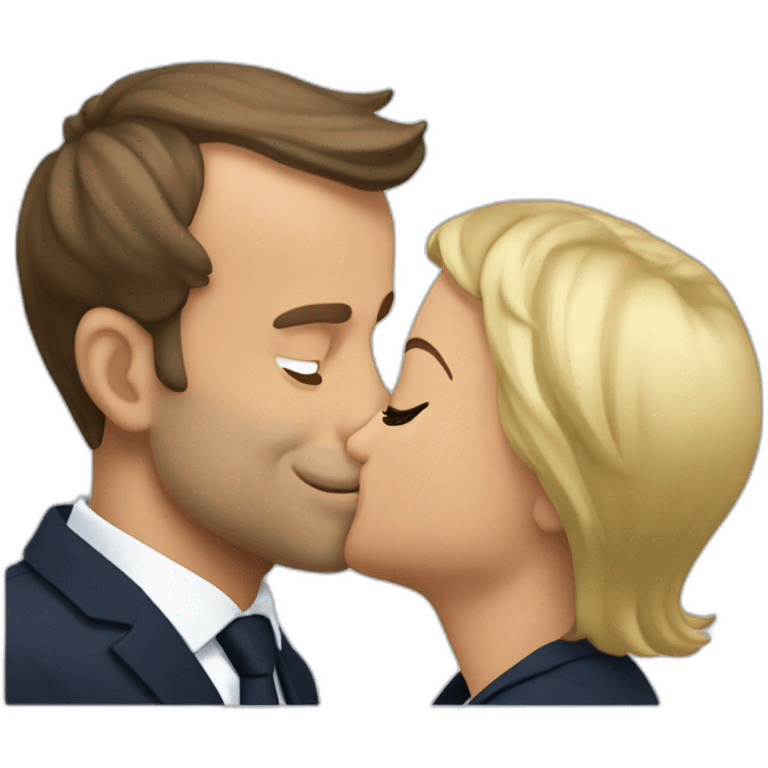 Emmanuel macron who gives a kiss emoji