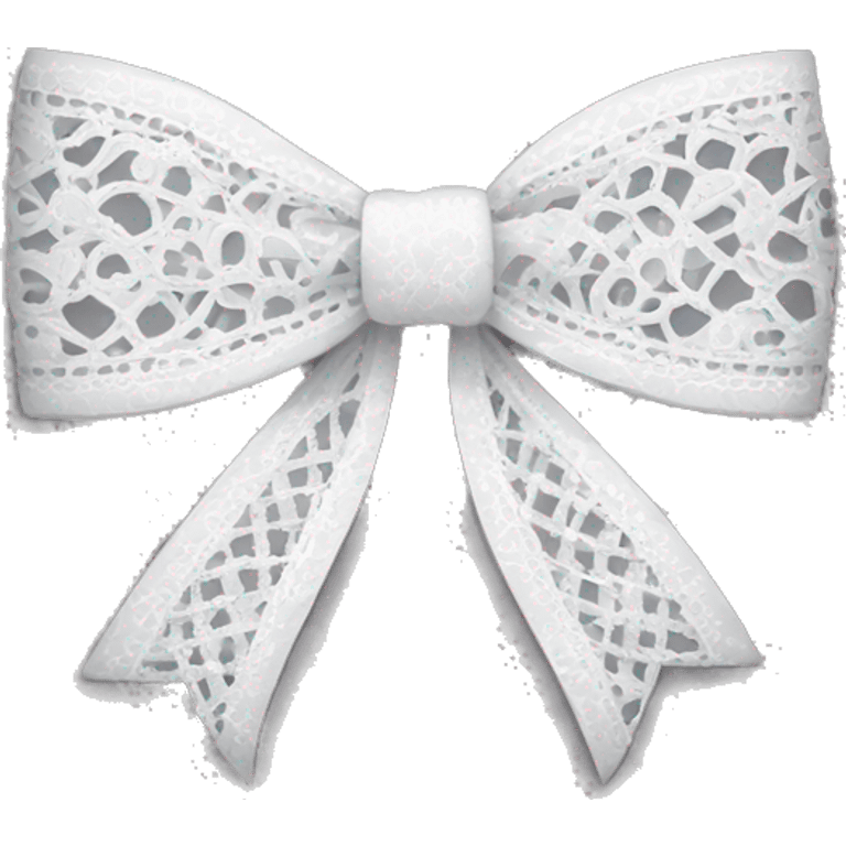 White lace bow emoji