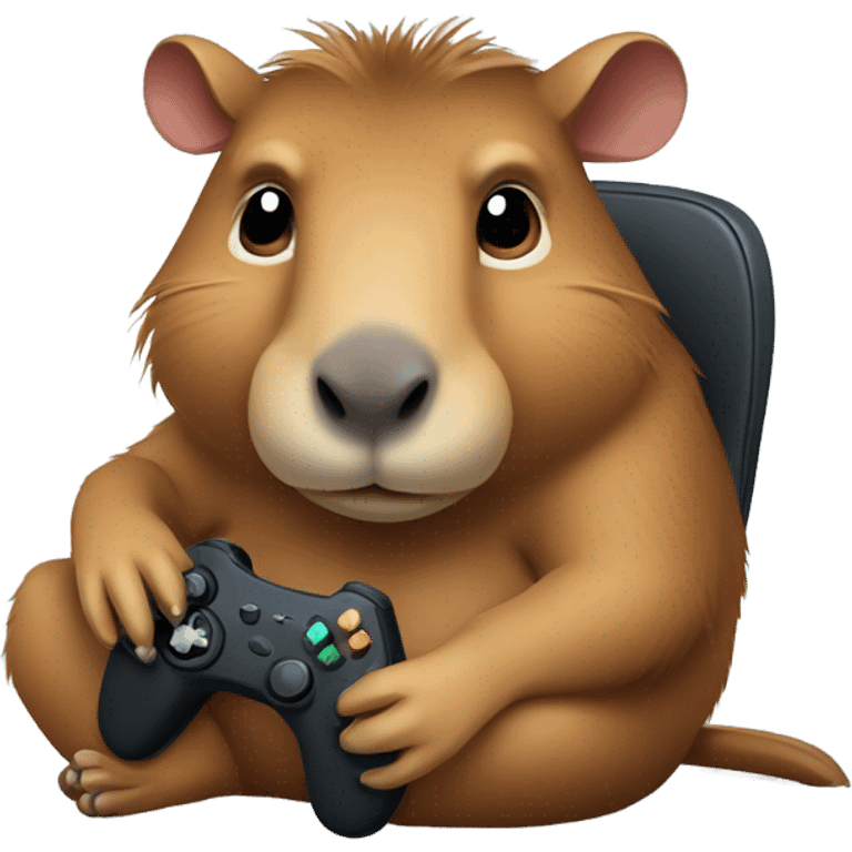 Capybara playing video games  emoji