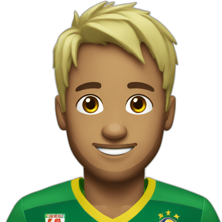 neymar wearing a yellow shirt with green collar emoji