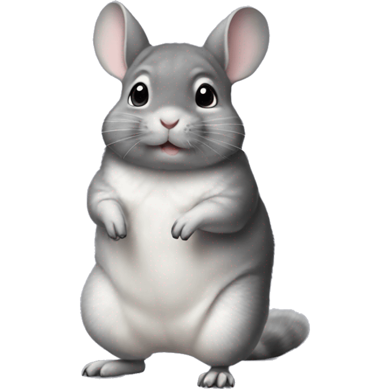 Chinchilla standing on two legs emoji