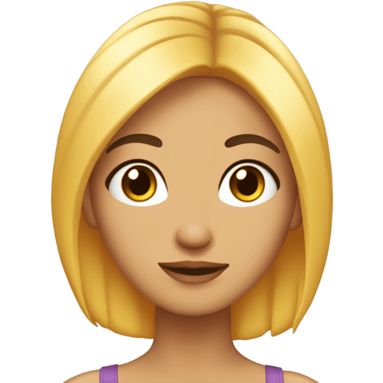 chica de cabello lacio con piel media clara  emoji