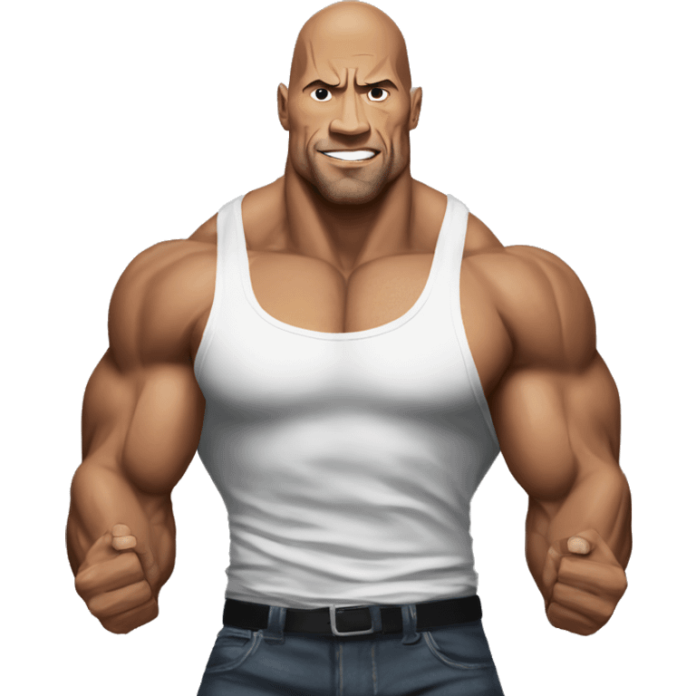 the rock double biceps SUPER SAYAIN emoji