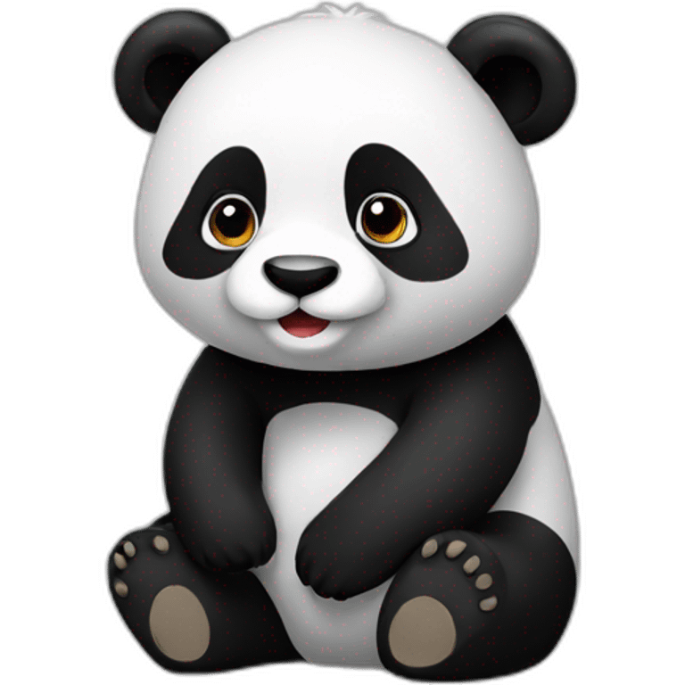 Panda black emoji