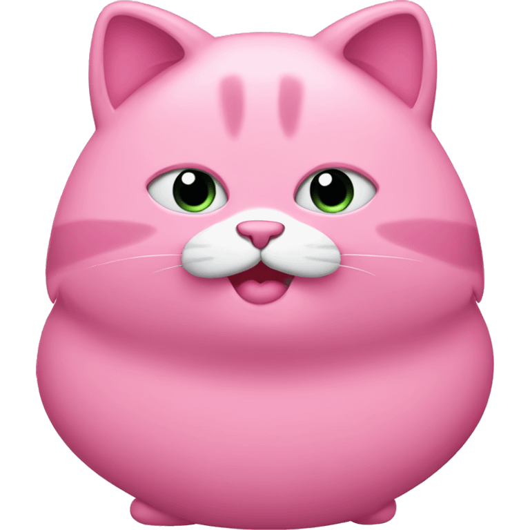 Pink fat cat emoji