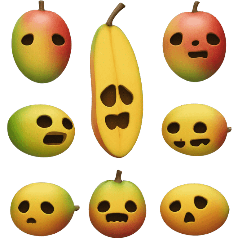 mango emoji and skull emoji combined emoji