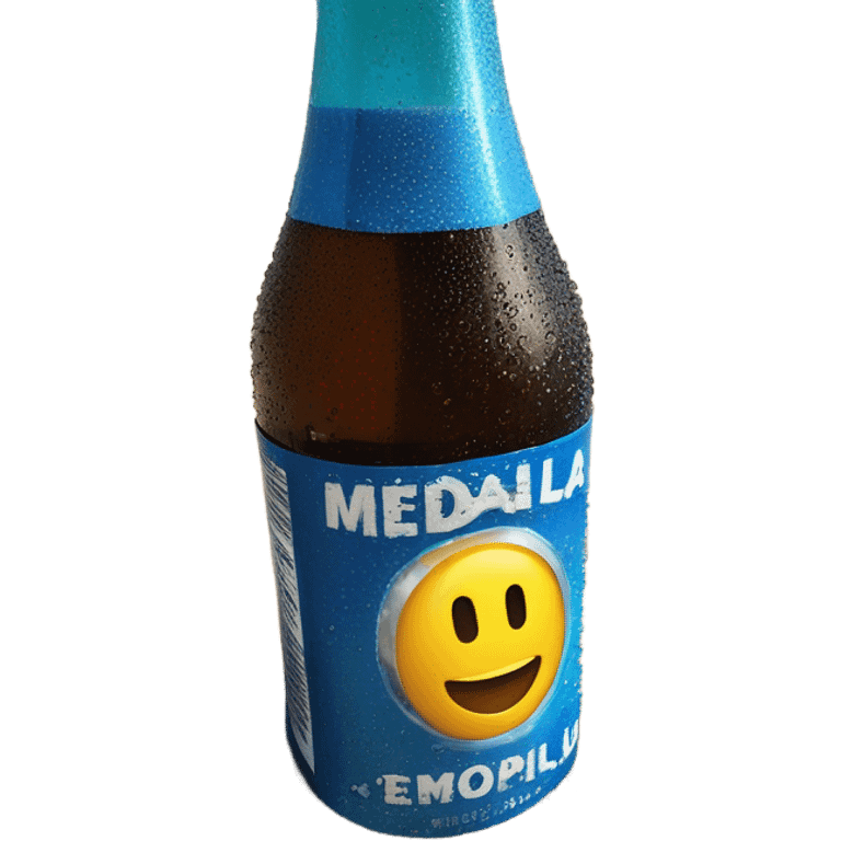 Medalla beer on the beach  emoji