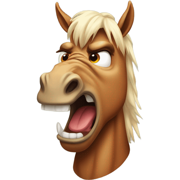 Angry horse  emoji