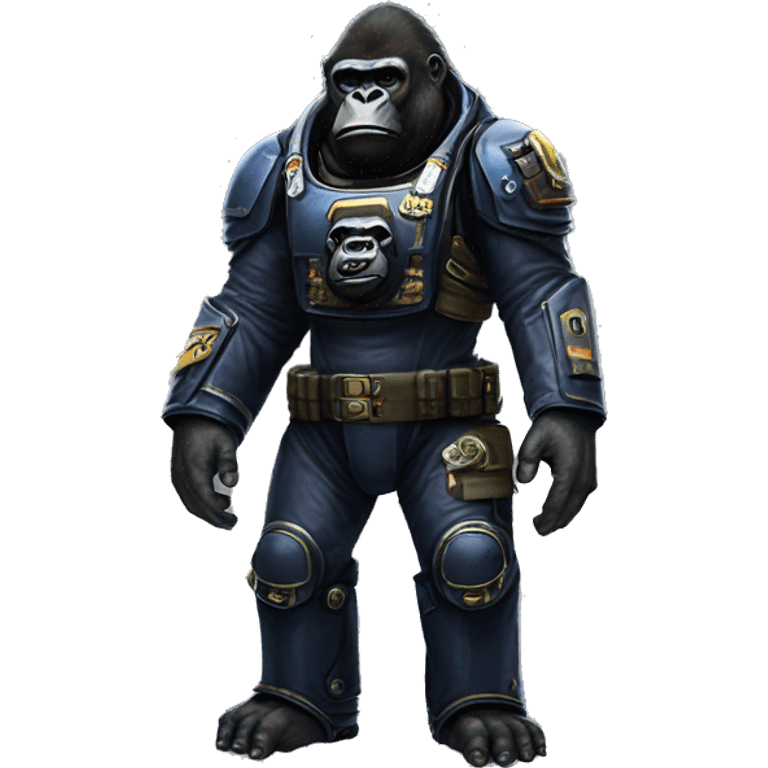 gorilla in warhammer 40K space marine suit emoji