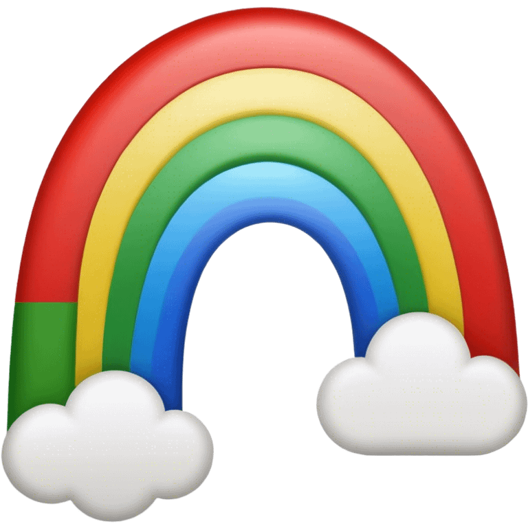 A tri-colour rainbow where the colours are green, red and white (in that order) emoji