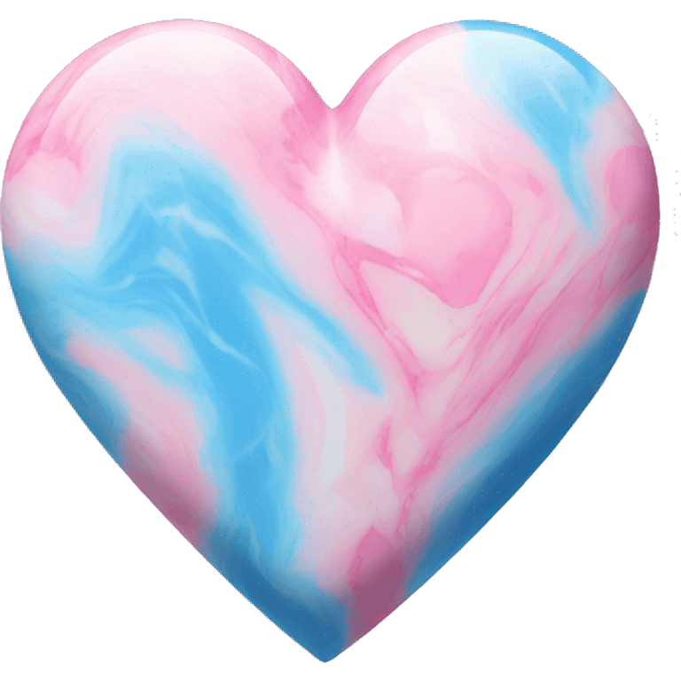 Marble pink and blue heart  emoji