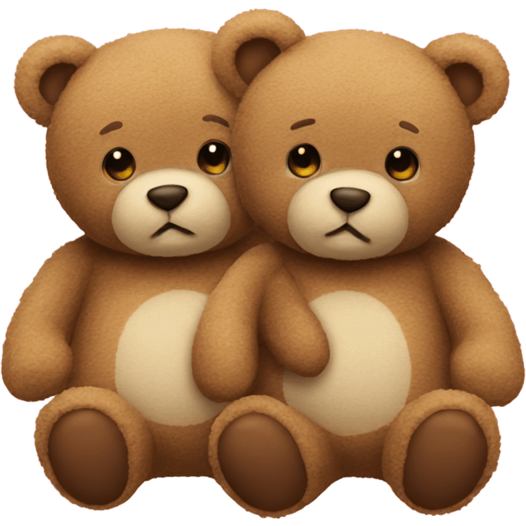 two teddy bears in love emoji