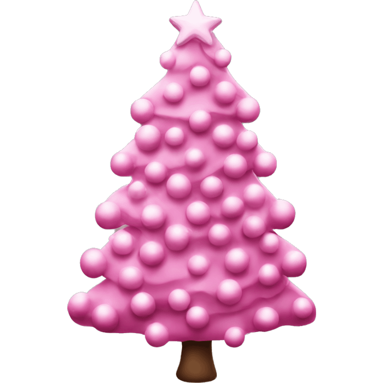 Pink Christmas Tree emoji