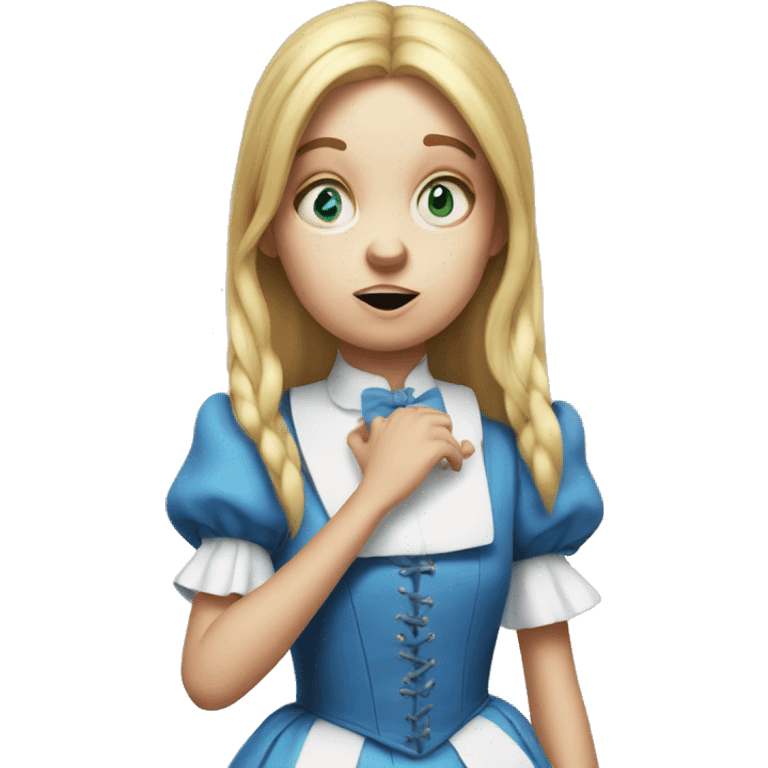 Alice in Wonderland having a hard time  emoji