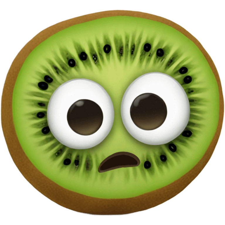 kiwi with face emoji