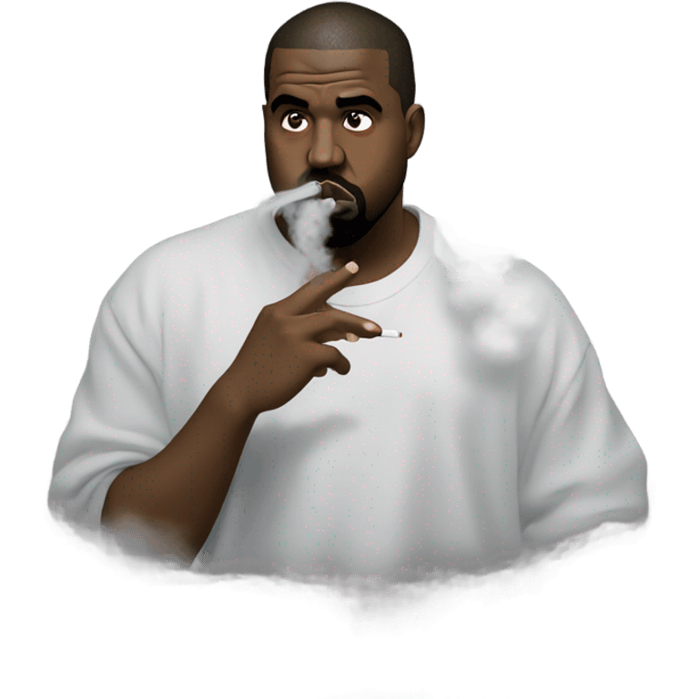 Kanye smoking cigarettes  emoji