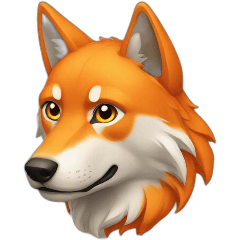 orange wolf emoji