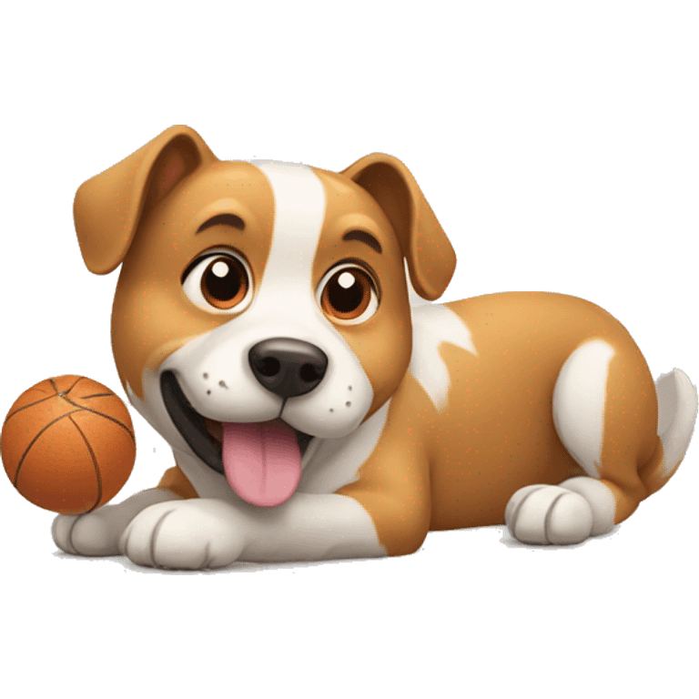 dog with ball emoji