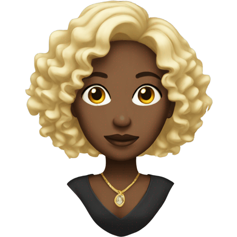 Black luxury female emoji