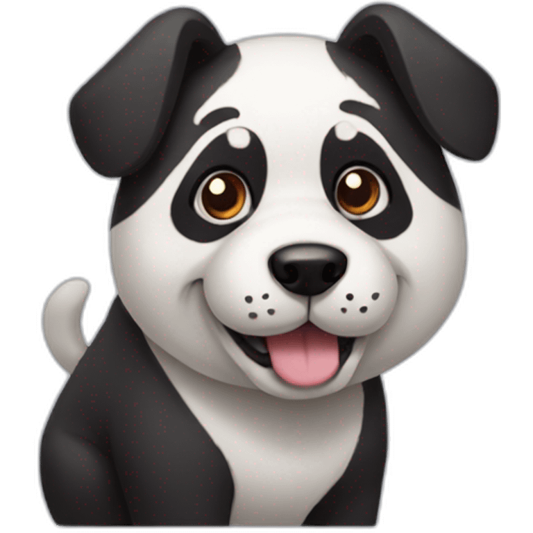 Dog with panda's head emoji