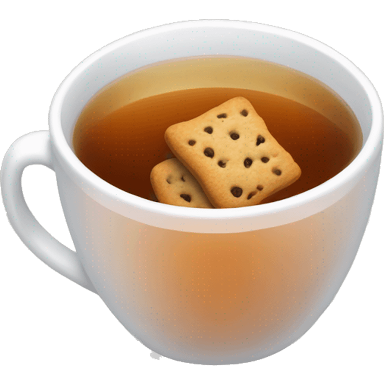 a cup of tea with cookies emoji