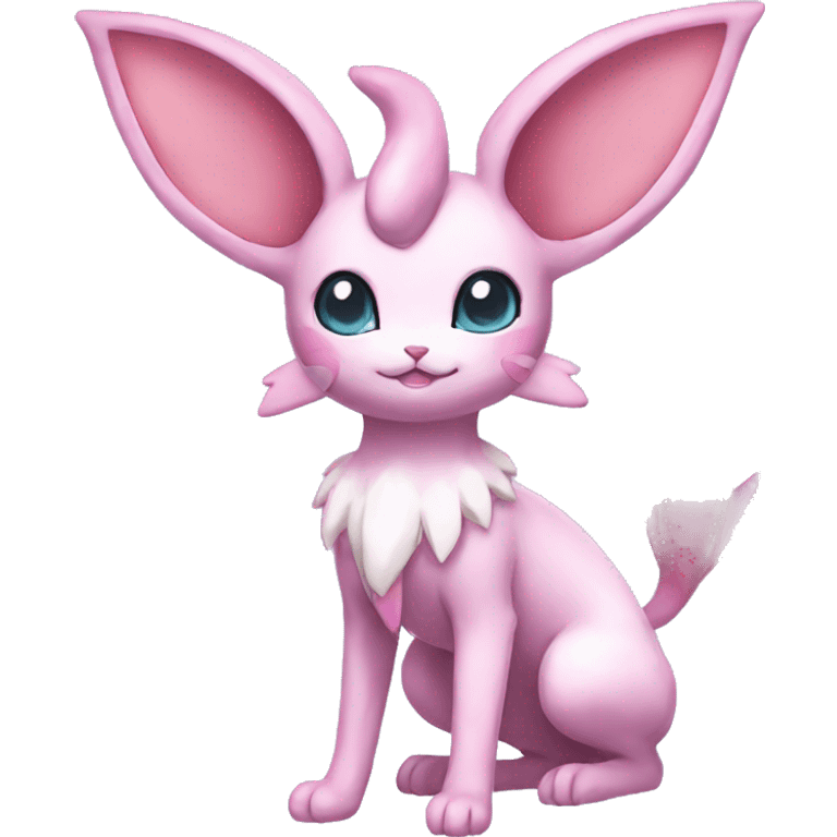 Kawaii Sylveon-Espeon-Pokémon full body emoji