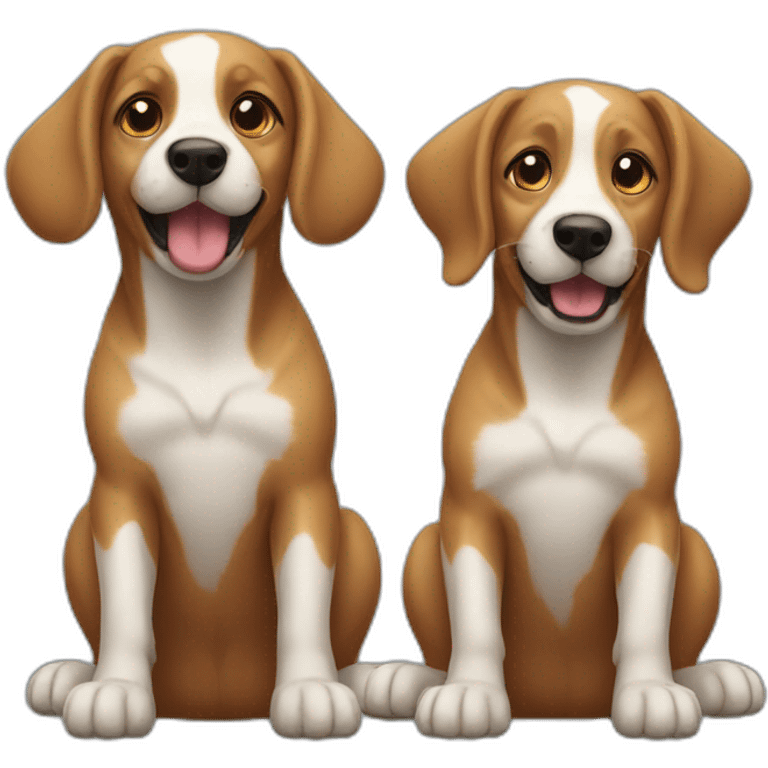 Two dogs playing  emoji