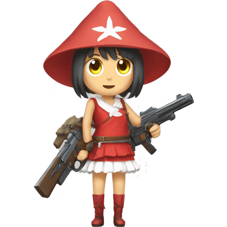 Reimu with a gun emoji