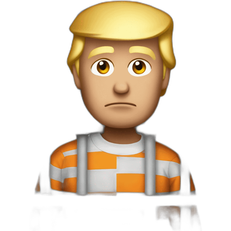 Donald trump in jail clothes emoji