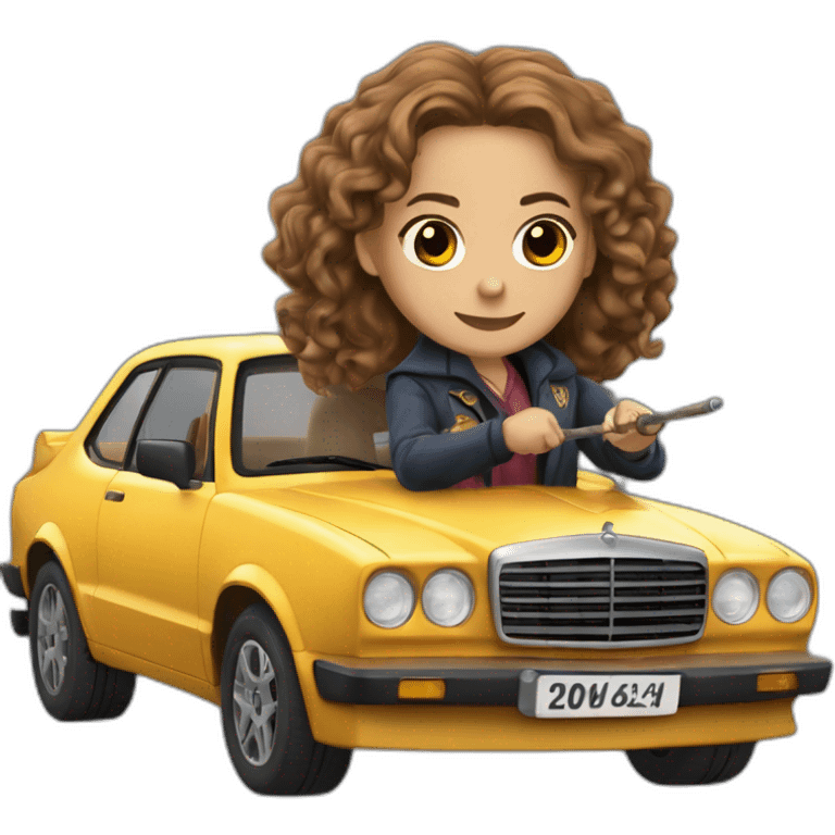 Hermione Granger conduit une voiture emoji