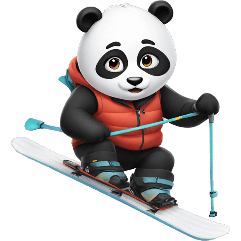 Panda skiing  emoji