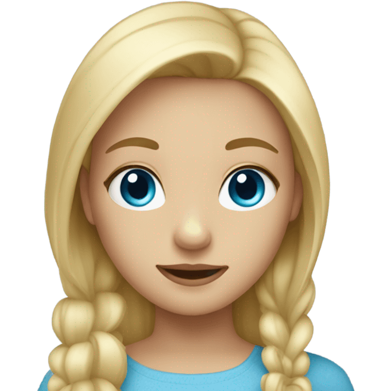 Blonde hair blue eye girl emoji